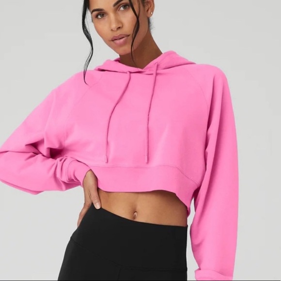 Cropped double take hoodie alo paradise pink size small - Picture 3 of 7